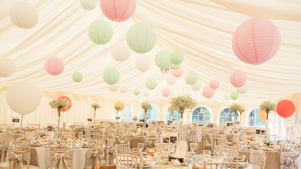 Pretty paper shop lanterns